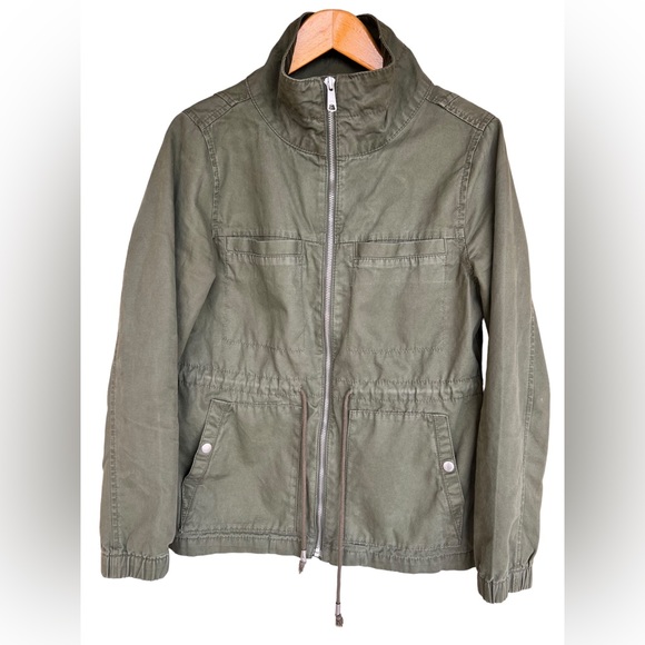 Old Navy Army Green Utility Jacket size S Draw String - Picture 2 of 12